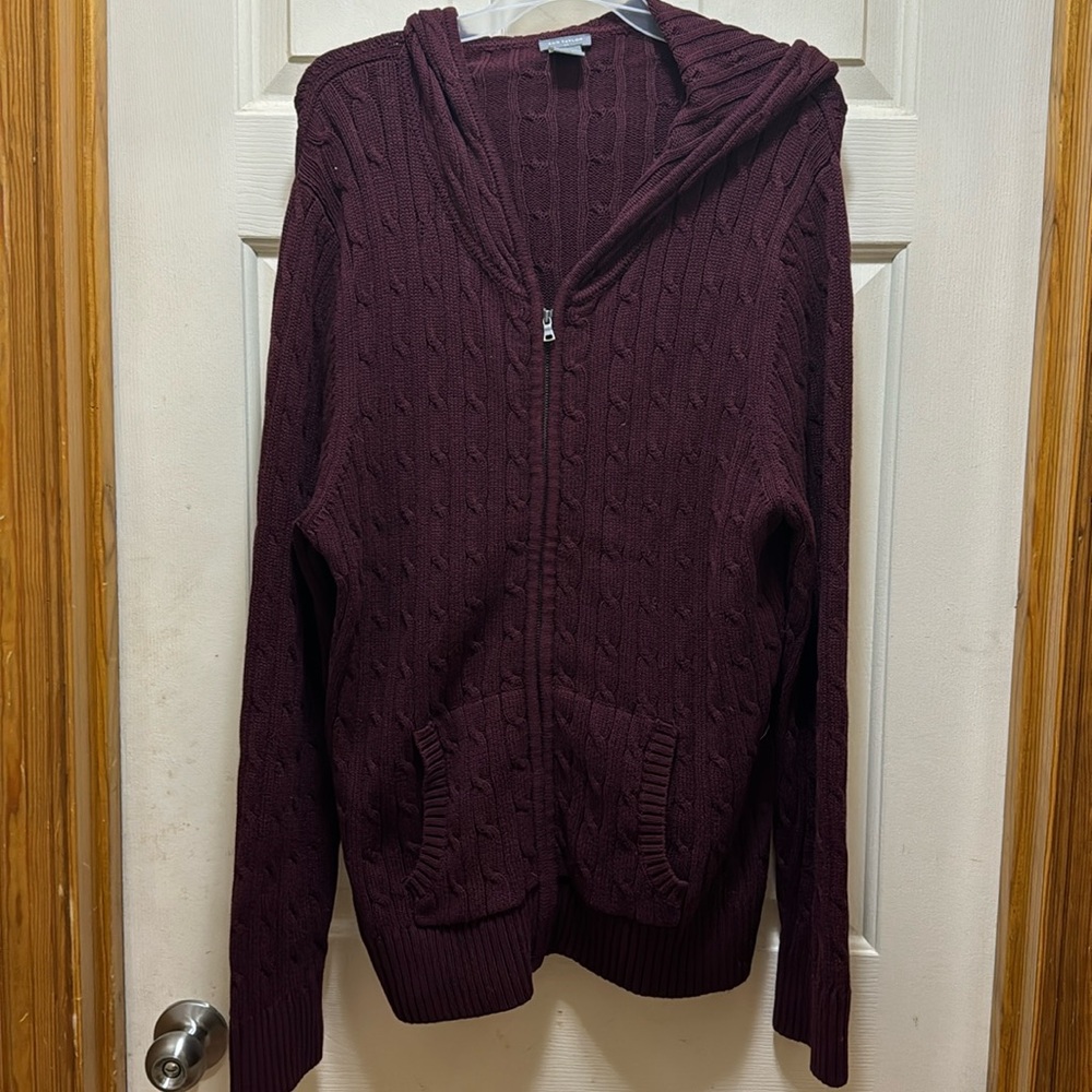 Ann Taylor full zip hooded sweater cardigan
